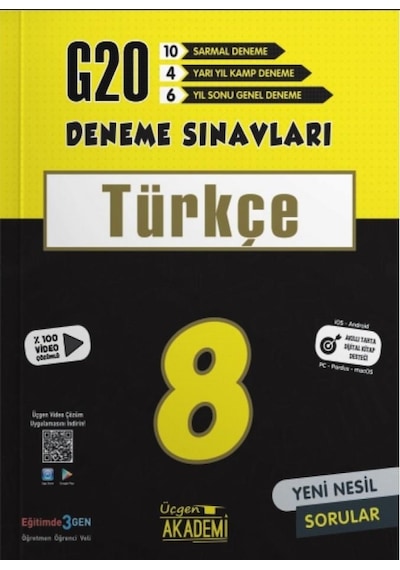 8.Sınıf LGS Türkçe 20'li Deneme Sınavı- Üçgen Akademi