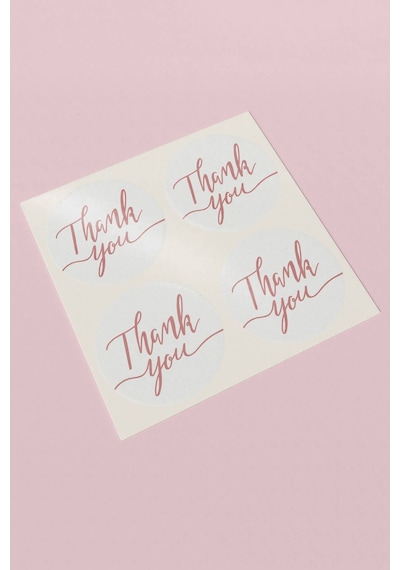 Thank You Renkli Yuvarlak Teşekkür Etiketi Sticker 3x3cm St2089 Çok Renkli