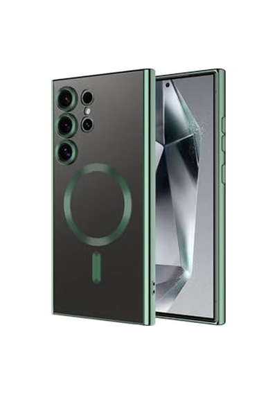 S24 Ultra Telefon Kılıfı Uyumlu Kamera Korumalı Şarj Destekli - Yeşil Genel