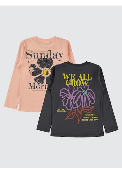 Civil Girls Kız Çocuk 2'li Sweatshirt 5-13 Yaş Antrasit
