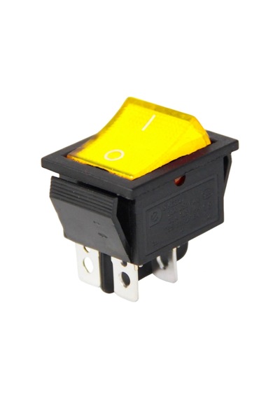 Ic-104 Geniş Işıklı Anahtar On Off Switch 4p Sarı