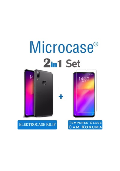Microcase Meizu Note 9 Elektrocase Seri Silikon Kilif + Cam (Seç) 348197671