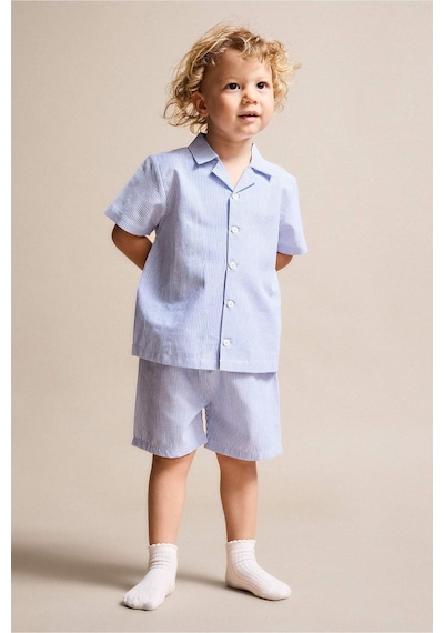 Defacto Poplin 2li Dokuma Pijama Erkek Bebek H4446a526smnv94 Lacivert-nv94
