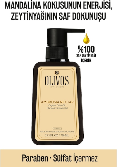Olivos Saf Zeytinyağlı ve Mandalinalı Duş Jeli 750 ML