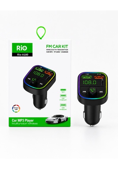 Kablosuz Araç Mp3 Çalar Fm Transmitter Type-c Girişi Ve Çift Usb Şarj Portu