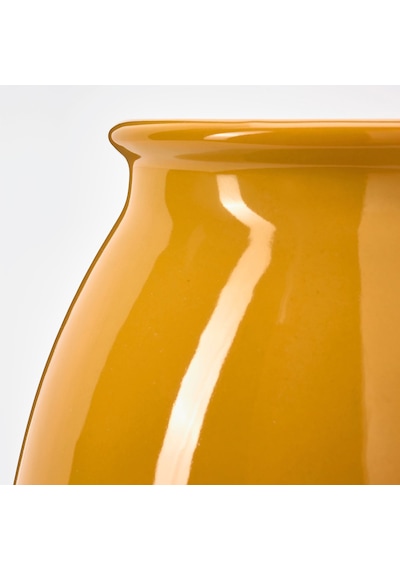 Ikea Kopparbjörk Seramik Vazo 21 Cm Sarı