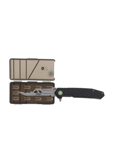 Schrade Phantom Enrage 7 Değiştirilebilir 6 Kamp Bıçaklı Carbon Grip 420a Çelik Katlanır Kamp Bıçak 1197648 Gümüş