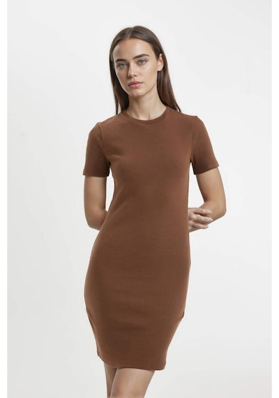 DeFacto Coool Bodycon Vücudu Saran Bisiklet Yaka Fitilli Kaşkorse Kısa Kollu Mini Elbise -  C1503AX24SPBN321