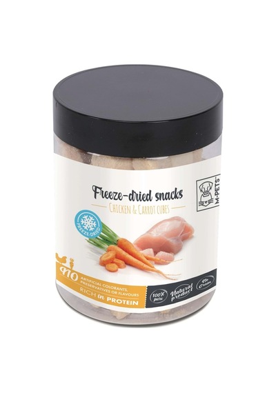 M-pets Freeze Dried Kurutulmuş %100 Tavuk Ve Havuç Küpleri Köpek