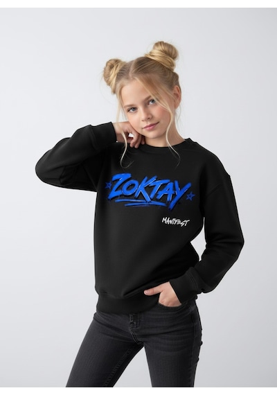 Seabubbles Manifest Zoktay Kız Çocuk Sweatshirt St10729 Siyah