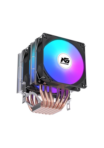 Ng Twin Frost 600b Rainbow Dual Fan Dual Radyatör 6 Bakır Borulu Cpu Soğutucu Siyah