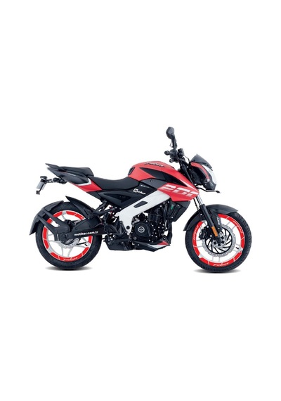 Bajaj Pulsar Ns200 Kırmızı Iç Dış Yazılı Jant Sticker Modeli
