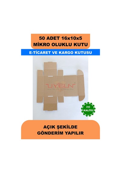 50 Adet 16x10x5 Cm Küçük Kargo Kutusu Ürün Kutusu E-ticaret Kutusu