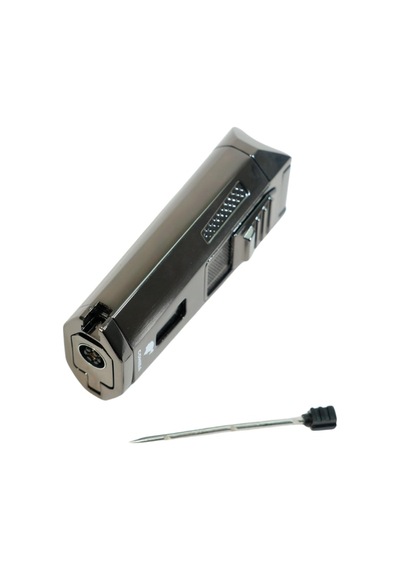 Cohiba Çift Torch Pürmüz Delicili Gunmetal Metal Puro Çakmağı - Tr9474