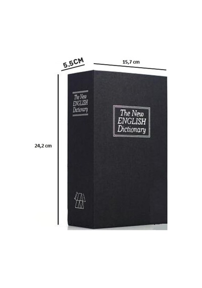 Lexroo 24cm Xl Büyük Boy Kitap Şeklinde Gizli Kasa Şifreli Kilitli Sözlük Para Mücevher Kasası