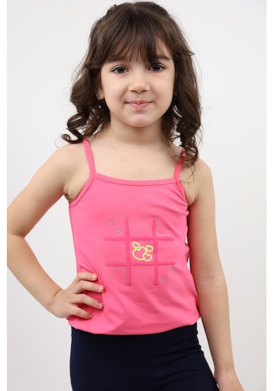 Toontoy Kız Bebek Baskılı Atlet Fuşya