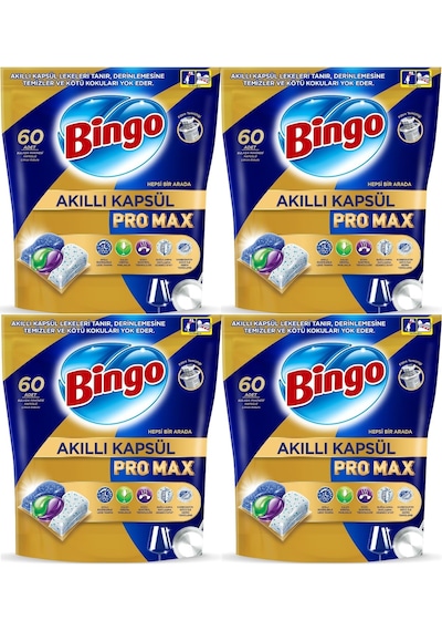 Bingo Akıllı Kapsül Pro Max Bulaşık Makinesi Deterjanı 240 Adet Bingo Akıllı Kapsül Pro Max Bulaşık Makinesi Deterjanı 240 Adet
