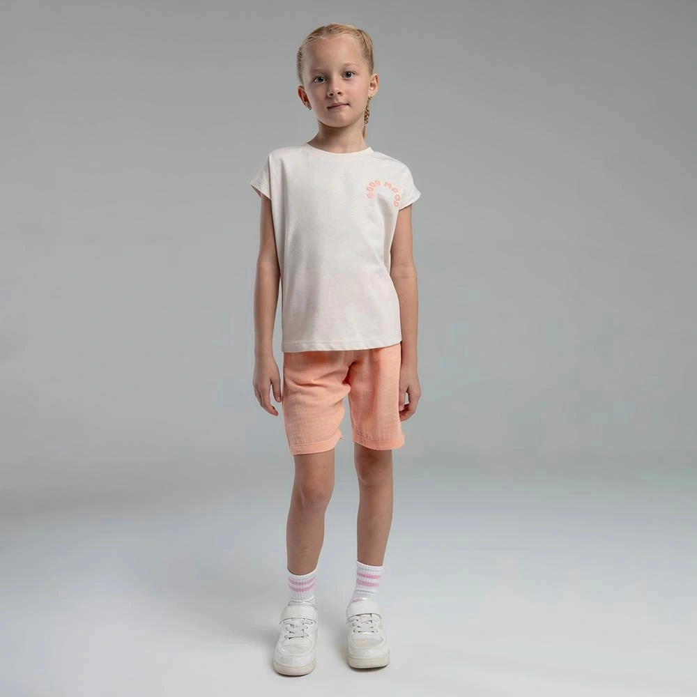 Rolypoly 3626c Kız Çocuk Bermuda Yazlık Pijama Takım Açık Bej