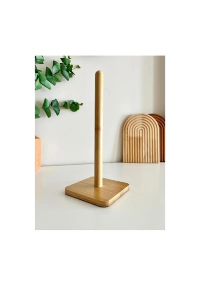 Bambu Kağıt Havlu Tutucu Doğal Ahşap, Sağlam Ve Şık Tasarım Diğer