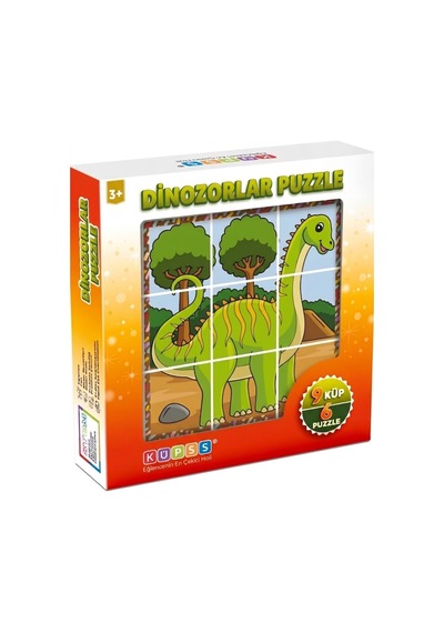 Küpss Dinozorlar 3d Küp Puzzle, Seri 2, 9 Küp 6 Dinazor Yapboz
