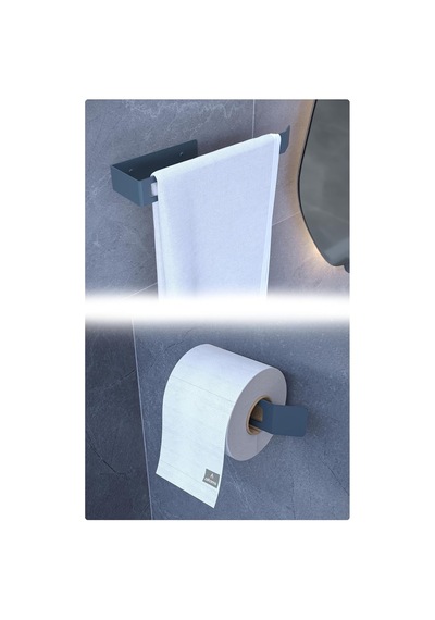 Metal Banyo Seti Düz Tuvalet Kağıtlık Ve Kağıt Havlu/havlu Askısı 2'li Set, Modern Tasarım - Antrasit Çok Renkli Metal Banyo Seti Düz Tuvalet Kağıtlık Ve Kağıt Havlu/havlu Askısı 2'li Set, Modern Tasarım - Antrasit Çok Renkli