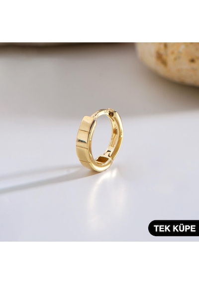 Goldkupe 14 Ayar Altın Tek Halka Küpe 0,56 Gr-6322