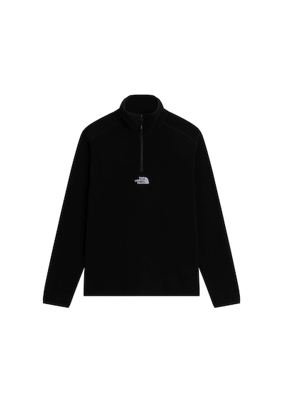 The North Face M Glacıer 1/4 Zıp - Embroıdered Logo Erkek Sweatshirt Nf0a8hrwjk31 Siyah