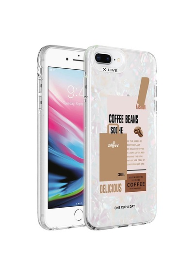 Apple Uyumlu  iPhone 8 Plus Kılıf Mermer Desenli Zore Marbello Kapak