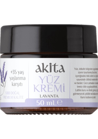 Akita 35+ Doğal  Lavanta Yüz Kremi 50 ML