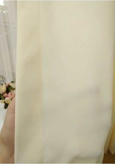 Evdepo Home Deniz Soft Pileli Fon Perde Krem