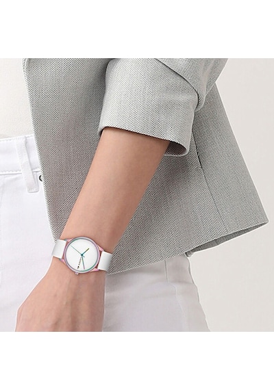 Lacoste 2001353 Quartz Silikon Beyaz Renkli Kasa 36 Mm Kadın Kol Saati