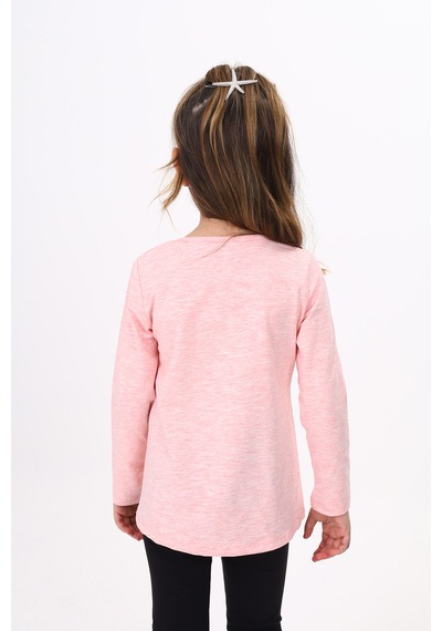 Toontoy Kids Toontoy Kız Çocuk Nutella Baskılı T-shirt Pembe Melanj