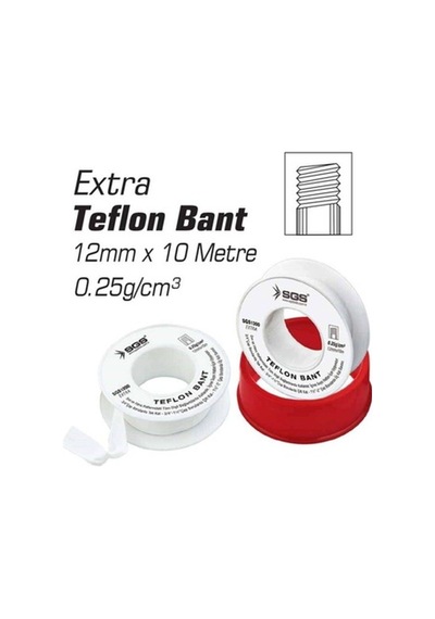 Sgs Teflon Bant Sıhhi Tesisat Su Sızdırmazlık Bandı (10 Adet) (505647650)