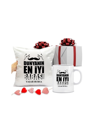 Dünyanın En Iyi Babası Kupa Bardak Ve Yastık Seti