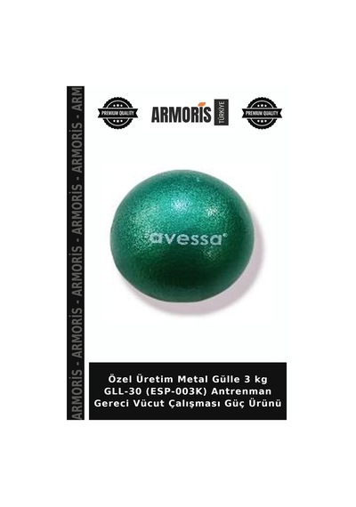 Özel Üretim Metal Gülle 3 Kg Gll-30 Esp-003k Antrenman Gereci Vücut Çalışması Güç Ürünü