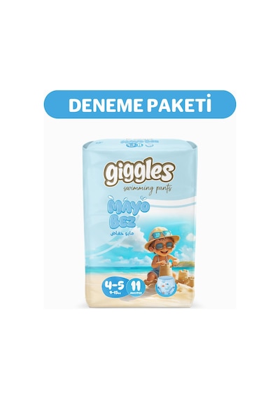 Giggles Külotlu Mayo Bebek Bezi Sıvı Geçirmez 4-5 Numara 9-15 Kg 1 Paket 11 Adet 4 - 5 Numara