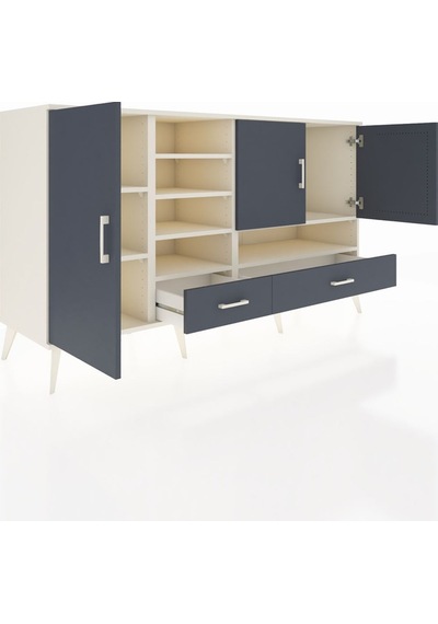 Kronos Konsol 8 Raflı 2 Çekmeceli 3 Kapaklı 176x59x99 Aytaşı-antr Aytaşı-antrasit