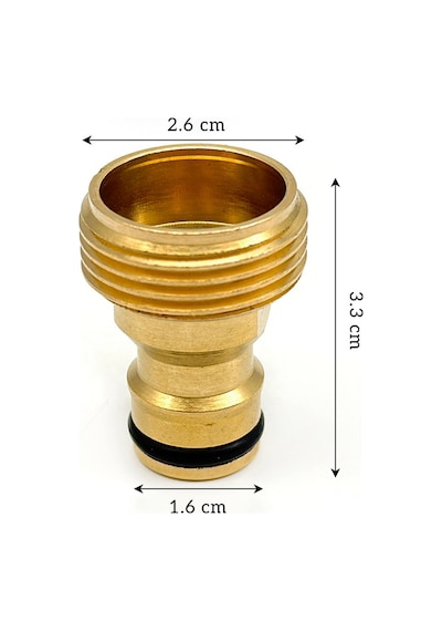 Car-fil Alüminyum Bahçe Hortumu Nipeli Konnektör Seti 2 Adet 3/4 Dış Dişli 3/4"