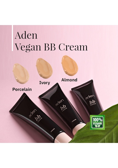 Aden Bb Cream Vegan - Vegan Bb Krem 01 Porcelain Porselen 0