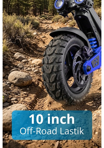 5025-m 1000w Elektrikli Scooter 48v 15ah 50-60 Km Menzil Katlanabilir Çift Süspansiyon Off-road Lastik Mavi