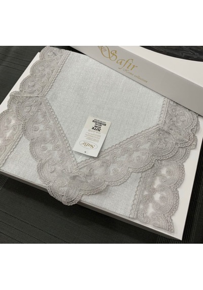 Linen Jute Simli Krem Keten Runner40x140 Cm