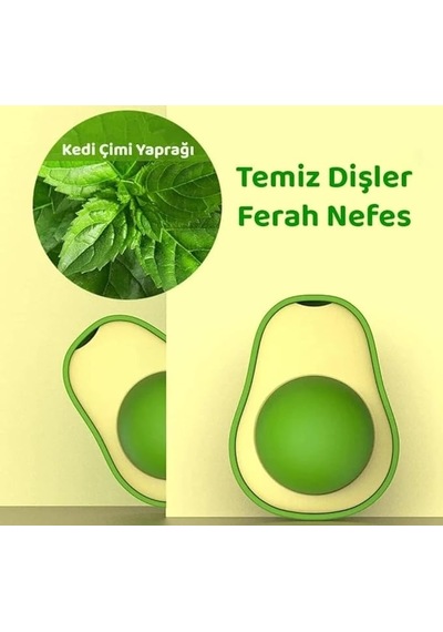 Forzacase Avokado Kedi Nanesi Catnip Kediler için Yalama Topu - FC031