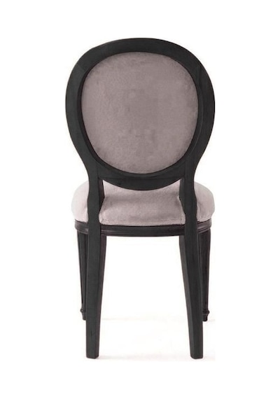Madalyon Ahşap Klasik Sandalye Siyah - Krem