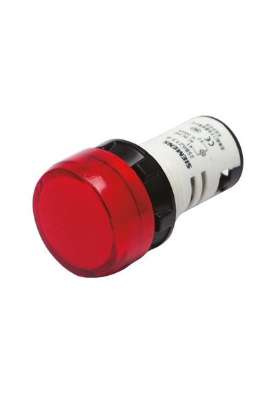 Siemens 3sb6216-6aa20-1aa0 - 22mm Monoblok Sinyal Lambası Plastik Kırmızı 230v Ac