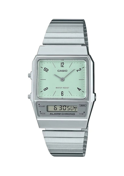 Casio Quartz Analog/dijital Çelik Gri Yeşil Kadran 32 Mm Erkek Kol Saati