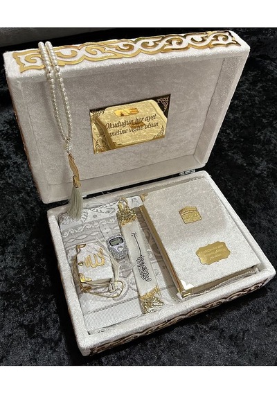 Hac-ümre Hediyelik Set Sandıklı Kabe Model Beyaz Set