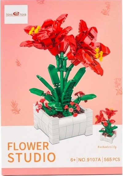 Toys E Toys Flower Studio Barbados Zambağı Çiçek Yapı Blok Seti 565 Parça 9107a
