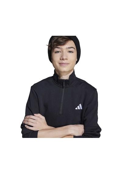 Adidas Sport Lifestyle 220 Çocuk Siyah Dik Yaka Sweatshirt SiYAH