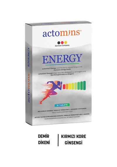 Actomins Energy Tribulus, Ginseng, L-arjinin İçeren Gıda Takviyesi