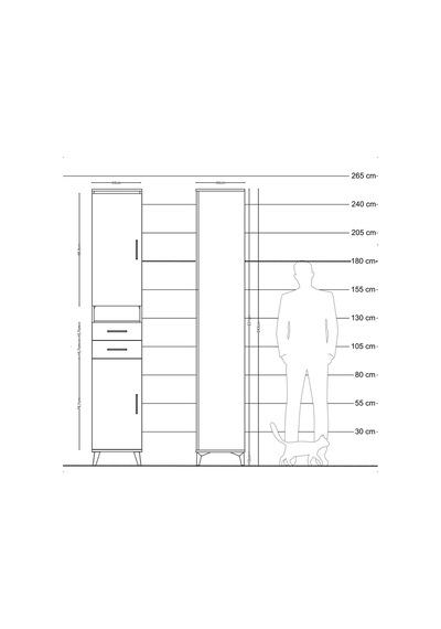 Hyperion Dolap 5 Raflı 2 Çekmeceli 2 Kapaklı 44x44x243 Çam-çam Çam Hyperion Dolap 5 Raflı 2 Çekmeceli 2 Kapaklı 44x44x243 Çam-çam Çam